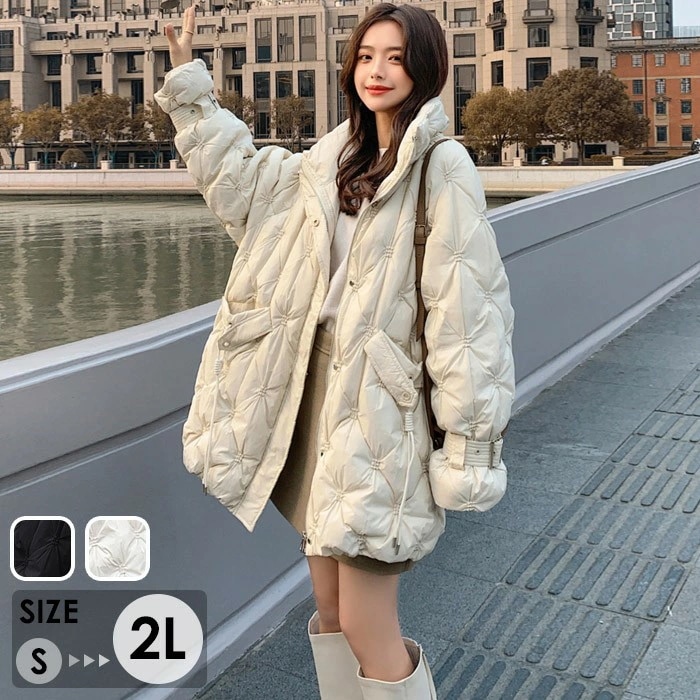 ダウンコート ベンチコート 膝上丈 レディース ダウン コート 小柄 アウター ジャケット 冬 おしゃれ シンプル 防寒 柔らかい 防寒性 冬服 防寒着 暖かい ブラック 黒 de109n1n1x0