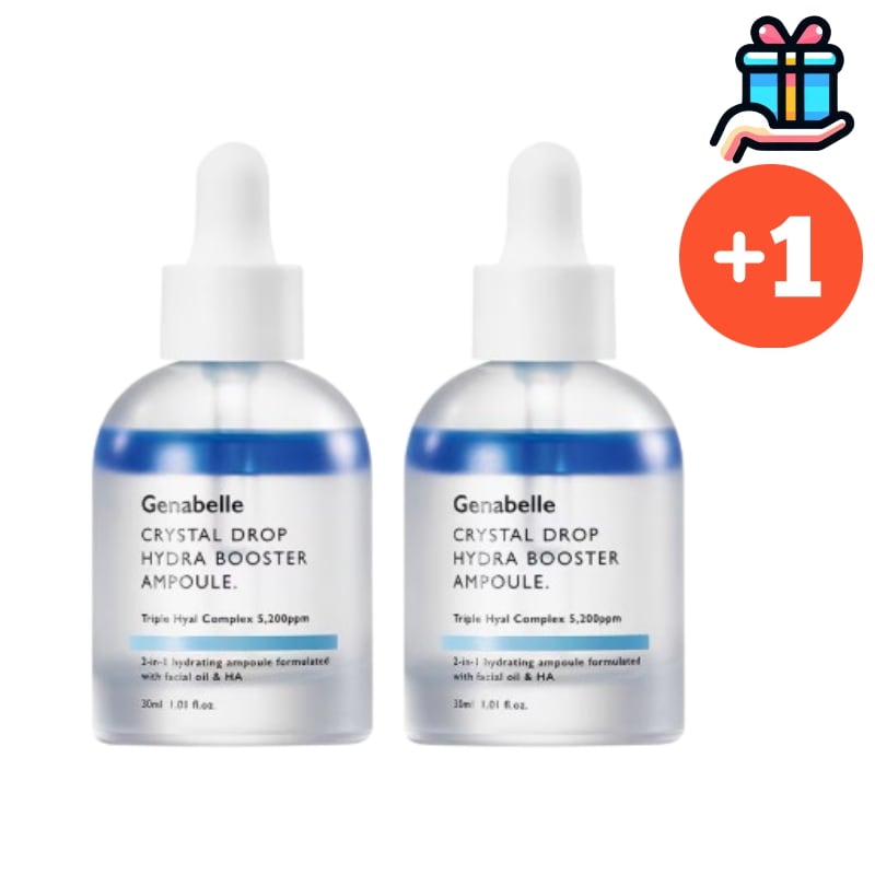 [BEST大容量企画商品1 + 1]クリスタル ドロップ ハイドラ ブースター アンプル 30ml+30ml 総 60ml 水分 ヒアルロン酸 保湿 スキンケア 高栄養 高保湿 韓国コスメ