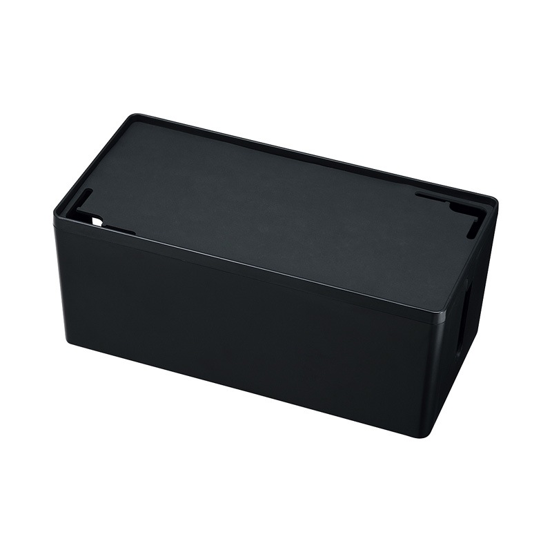 （まとめ買い）ケーブル&タップ収納ボックス Mサイズ ブラック CB-BOXP2BKN2 [x3]