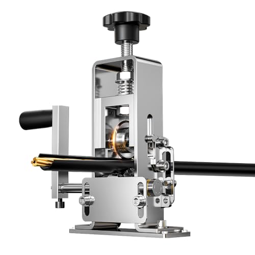 ワイヤーストリッパー 手動剥線機 スムーズに剥ける ネジ卓上固定可能 小型軽便 ケーブル剥離機 電線皮むき機 電線の被覆剥がし/カット/切断 銅線のリサイクル用 業務用 (style1)