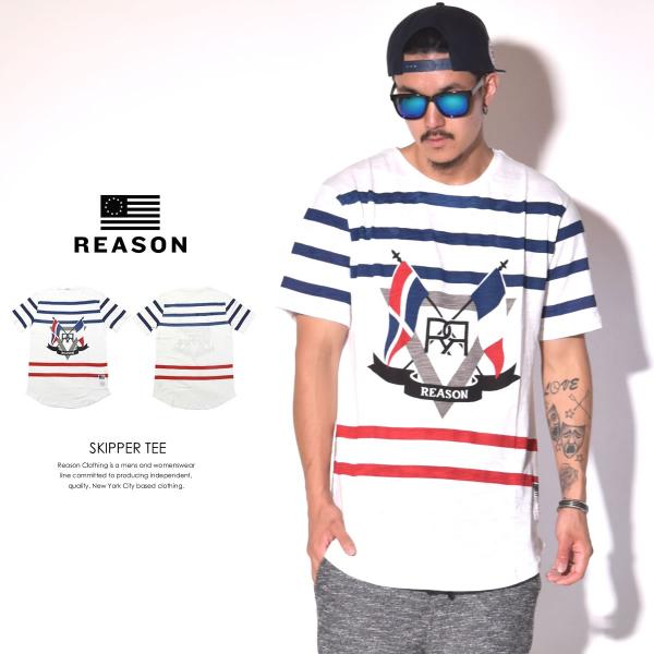 REASON リーズン ロング丈 Tシャツ メンズ ビッグシルエット オーバーサイズ SKIPPER TEE