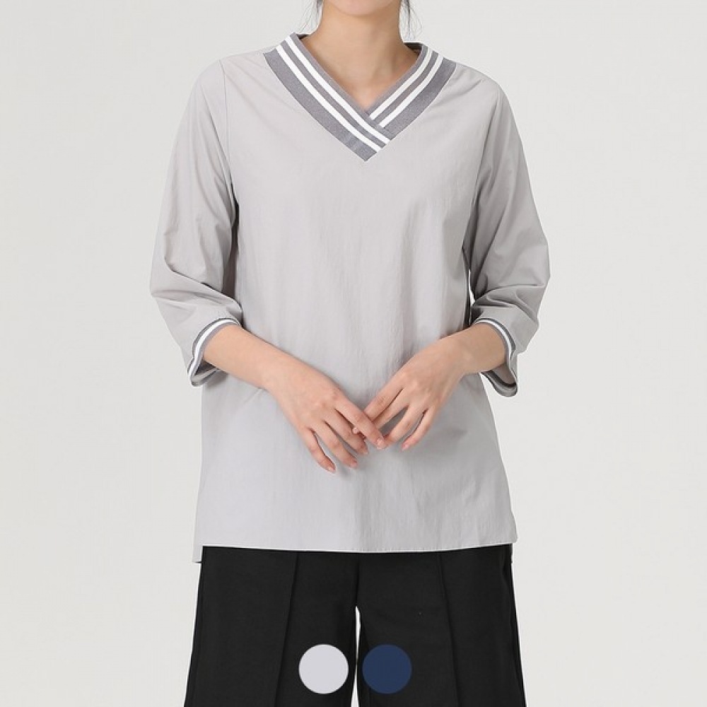 (アナルドバシーニ) (アナルドバシーニ) VネックカジュアルTシャツブラウス (AV07BL09M)