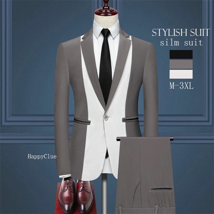 メンズスーツ カラーマッチ おしゃれスーツ 結婚式 タキシード セットアップ メンズ 礼服 紳士服 スーツ お洒落 カジュアル パンツスーツ 前撮り 撮影 男性 フォーマルスーツ スリム お呼ばれ パ