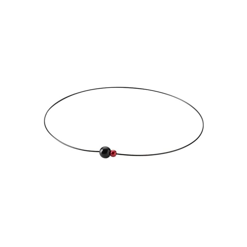 【迅速発送】phiten(ファイテン) RAKUWA ネックレス ワイヤー EXTREME ミラーボールツイン ブラック/レッド 45cm【肩こり】【首こり】【ファイテン先端技術メタックス採用】