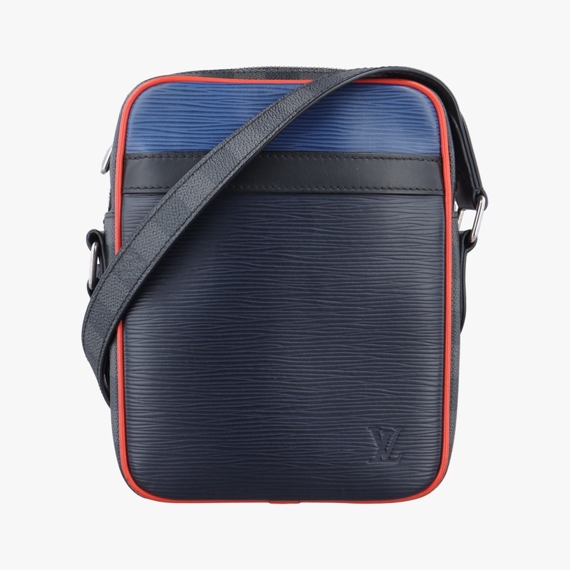 ダヌーブスリムPM NMネイビー×ブルー×ノワールエピ×ダミエグラフィットM51460FO3108中古