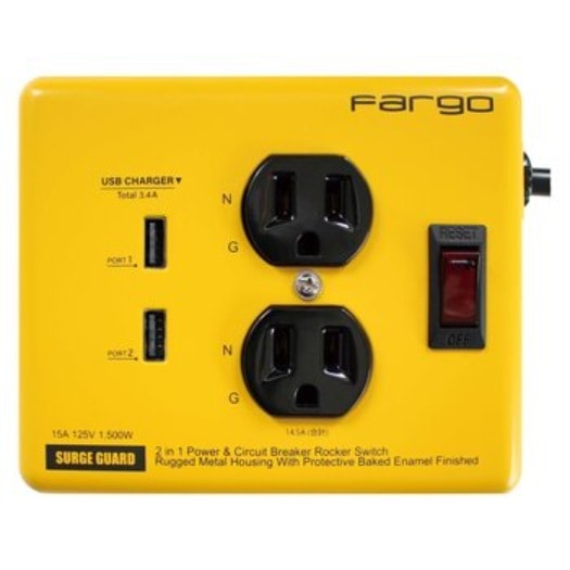 【倉庫直送】　Fargo スチールタップ AC2個口 USB2個口 3.4A PT410YE 5,021円