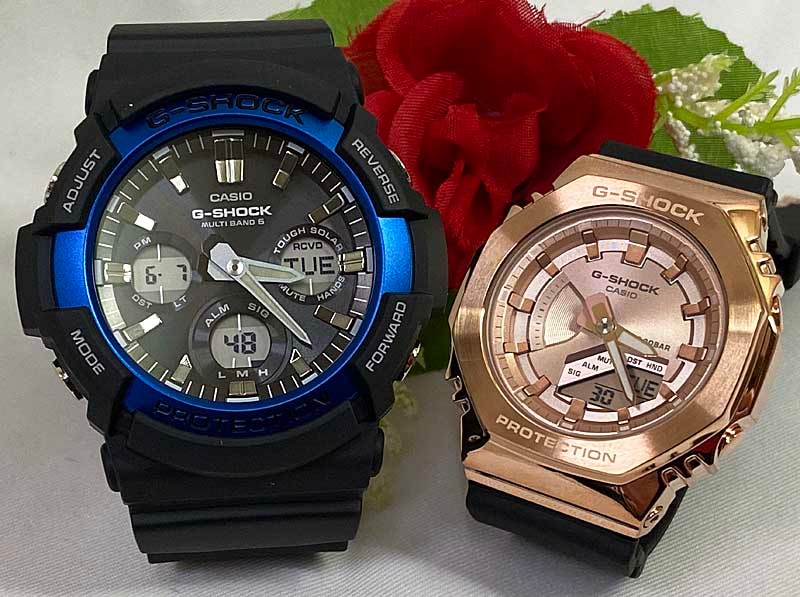 恋人たちのGショック ペアウオッチ G-SHOCK BABY-G ペア腕時計 カシオ 2本セット GAW-100B-1A2JF GM-S2100PG-1A4JF ソーラー電波 電池式 アナデジ 人