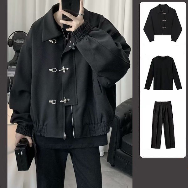 Qoo10] 新しい セットアップ メンズ ジャケット