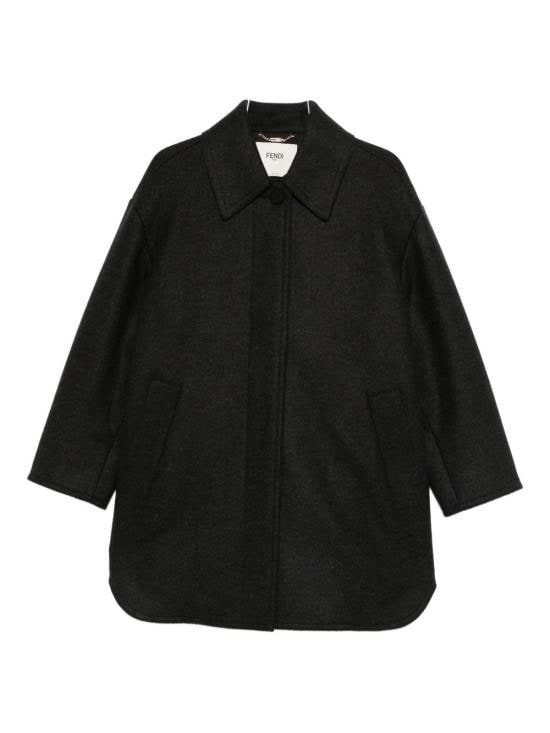 FENDI Women Coats FJ7670 AJ0KF0TAZ Grey