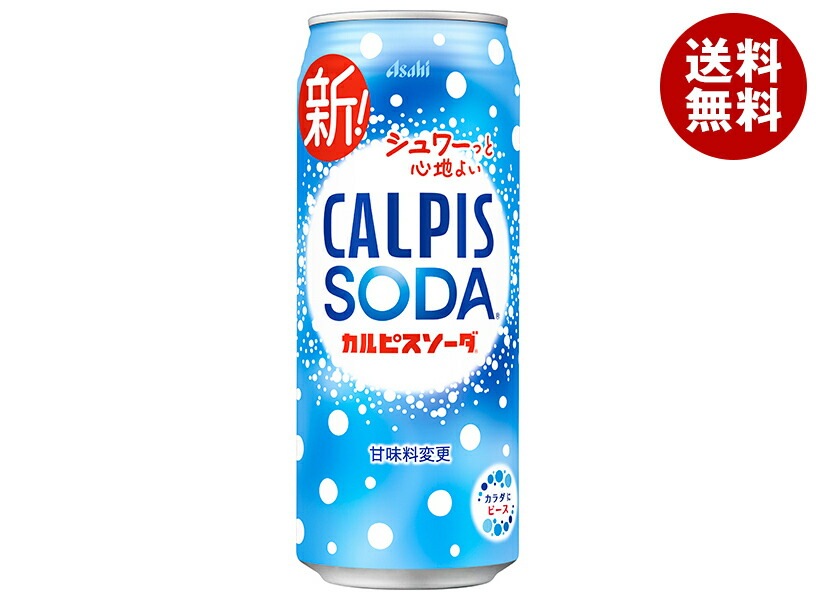 アサヒ飲料 カルピスソーダ 500ml缶＊24本入＊(2ケース)