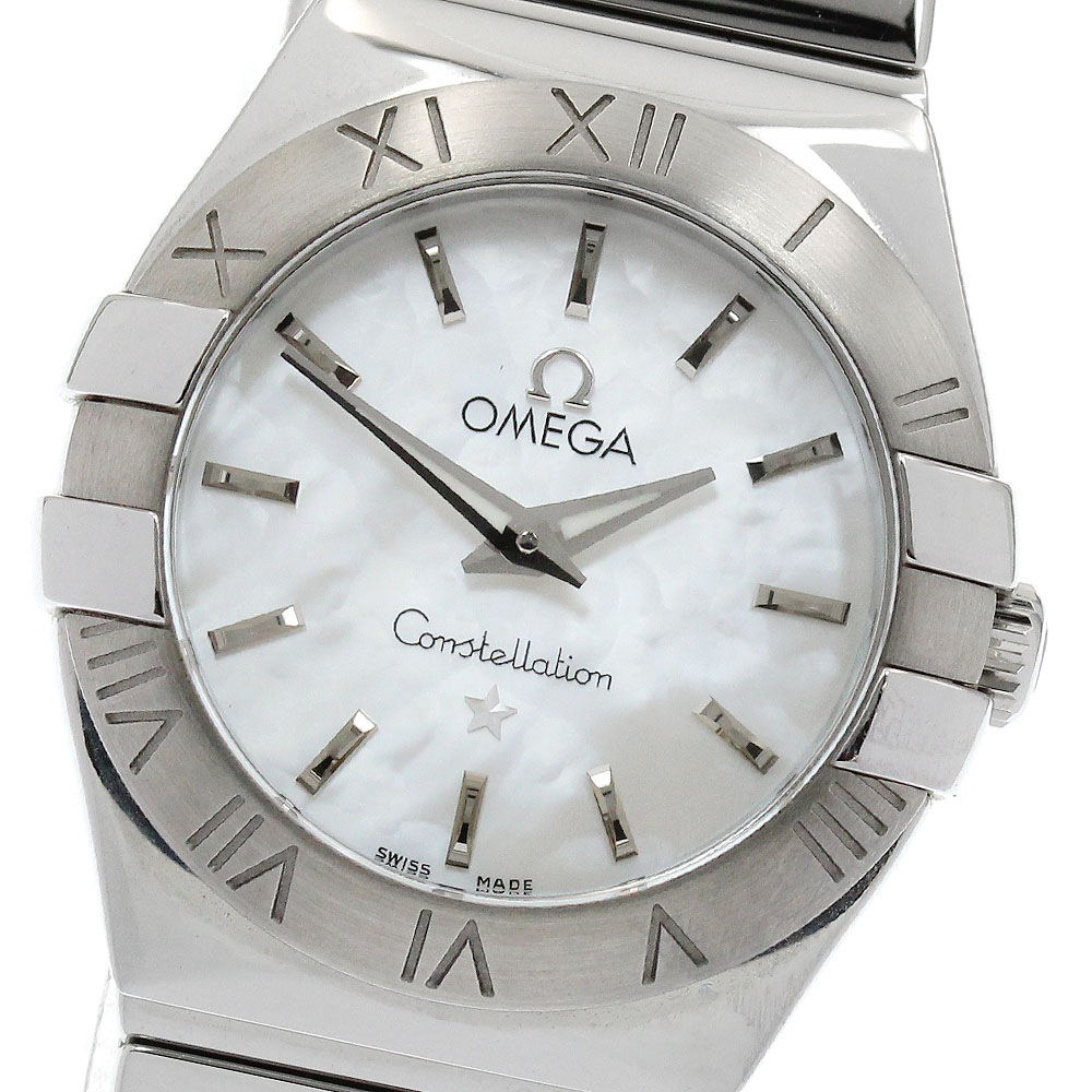 オメガ OMEGA 123.10.24.60.02.002 コンステレーション シェル文字盤 クォーツ レディース 良品 _935089【中古】