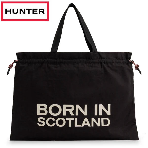 ハンター HUNTER イージー キャンバス ドローストリング トート バッグ UBT7127CAA-BLK