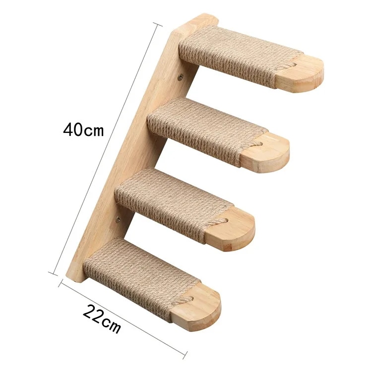 猫用壁掛けハンモック,1ピース,登山用家具,子猫用トイレ,木製の猫の木,家用 cat stairs-left