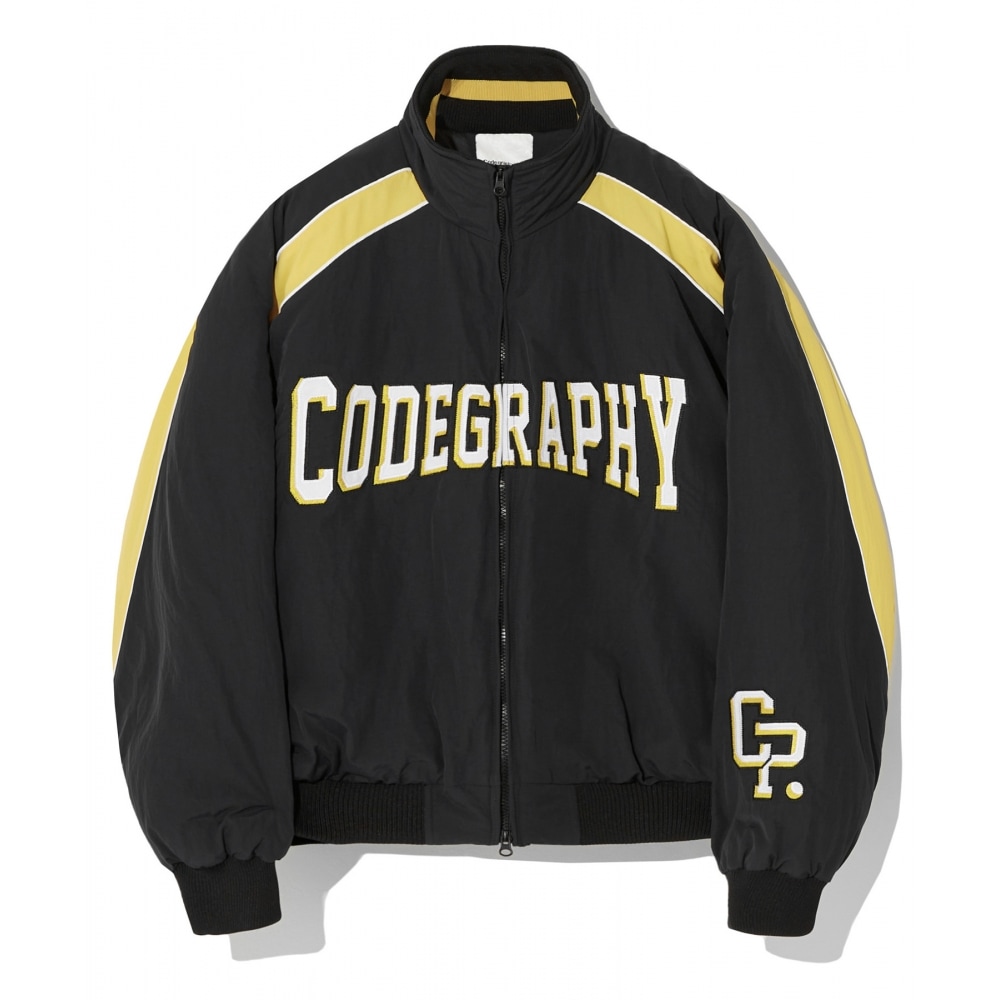 CODEGY レーシングカラーナイロンジャンパー_ブラック
