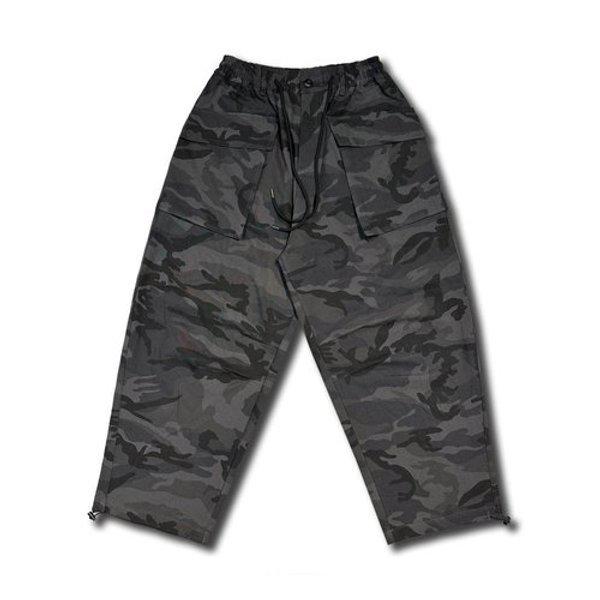 メンズバイオカモバルーンフィットバンディングパンツ OF-PTA-294-ブラック