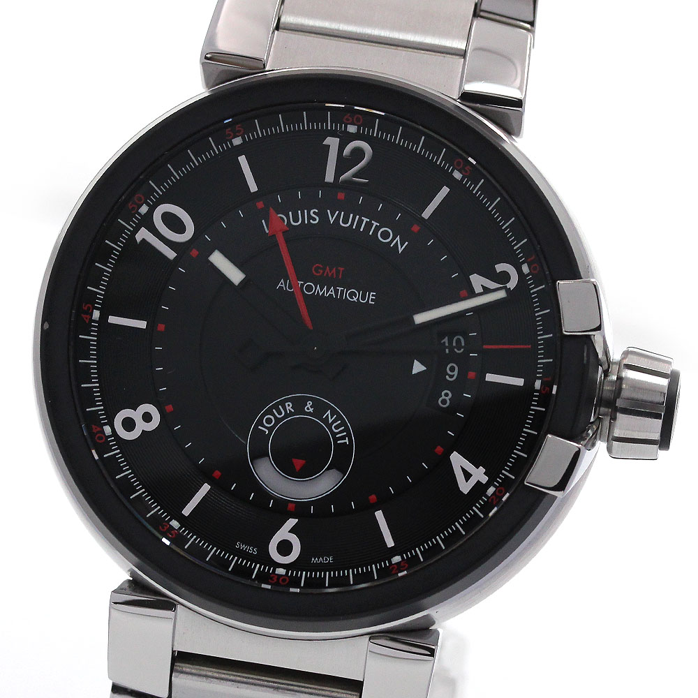 ルイ・ヴィトン LOUIS VUITTON Q1156 タンブールエボリューション GMT 自動巻き メンズ 良品 _847705【中古】