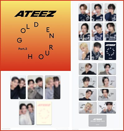 ateez makestar golden hour ラキドロ セミコンプリート ATEEZ 10th Mini Album Golden Hour Part.1 Makestar Lucky Draw