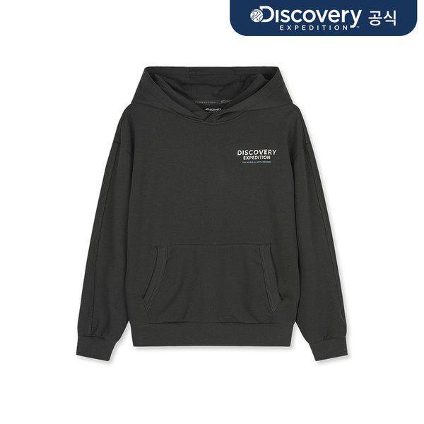 キッズ アウトドア ロゴ フード付きTシャツ (D.GREY) _