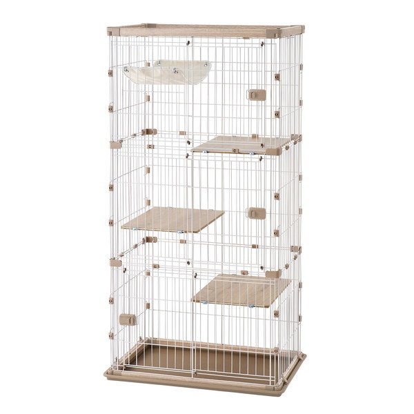 PWCR-963V ライトナチュラル [ウッディキャットケージ (3段)] メーカー直送