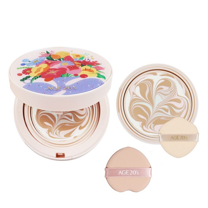 エッセンスカバー 第4世代 フローラエディション21号 ブルーフローラ21号 ブルー 本品1 つめかえ1 パフ1