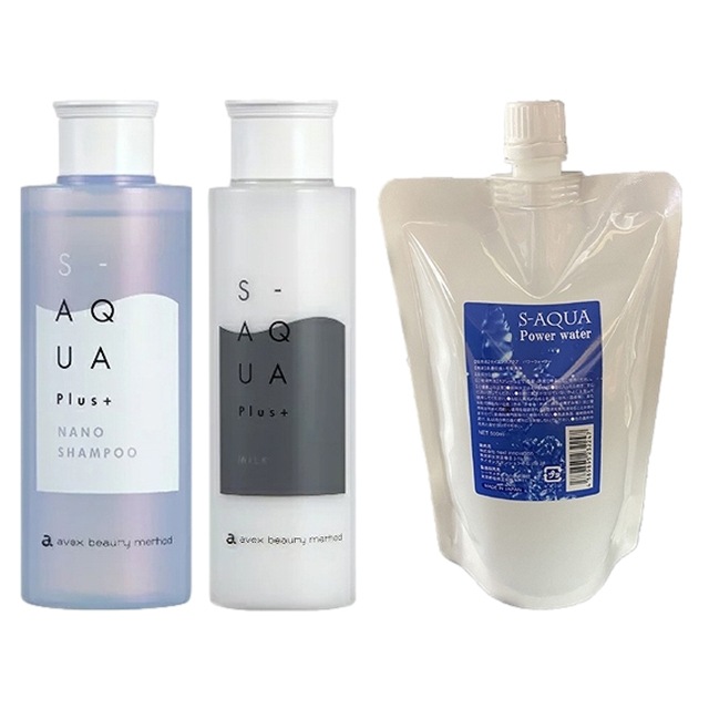[国内正規品]サイエンスアクア OHシャンプー 200ml とミルク 120g とパワーウォーター 500ml(リフィル） のセット S-AQUA シャンプー
