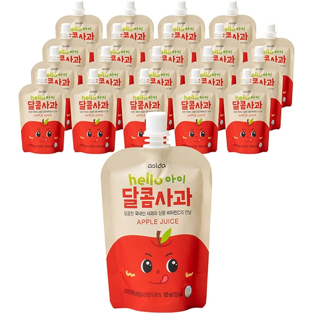ハローアイ 甘いリンゴ ジュース 100ml x 20個