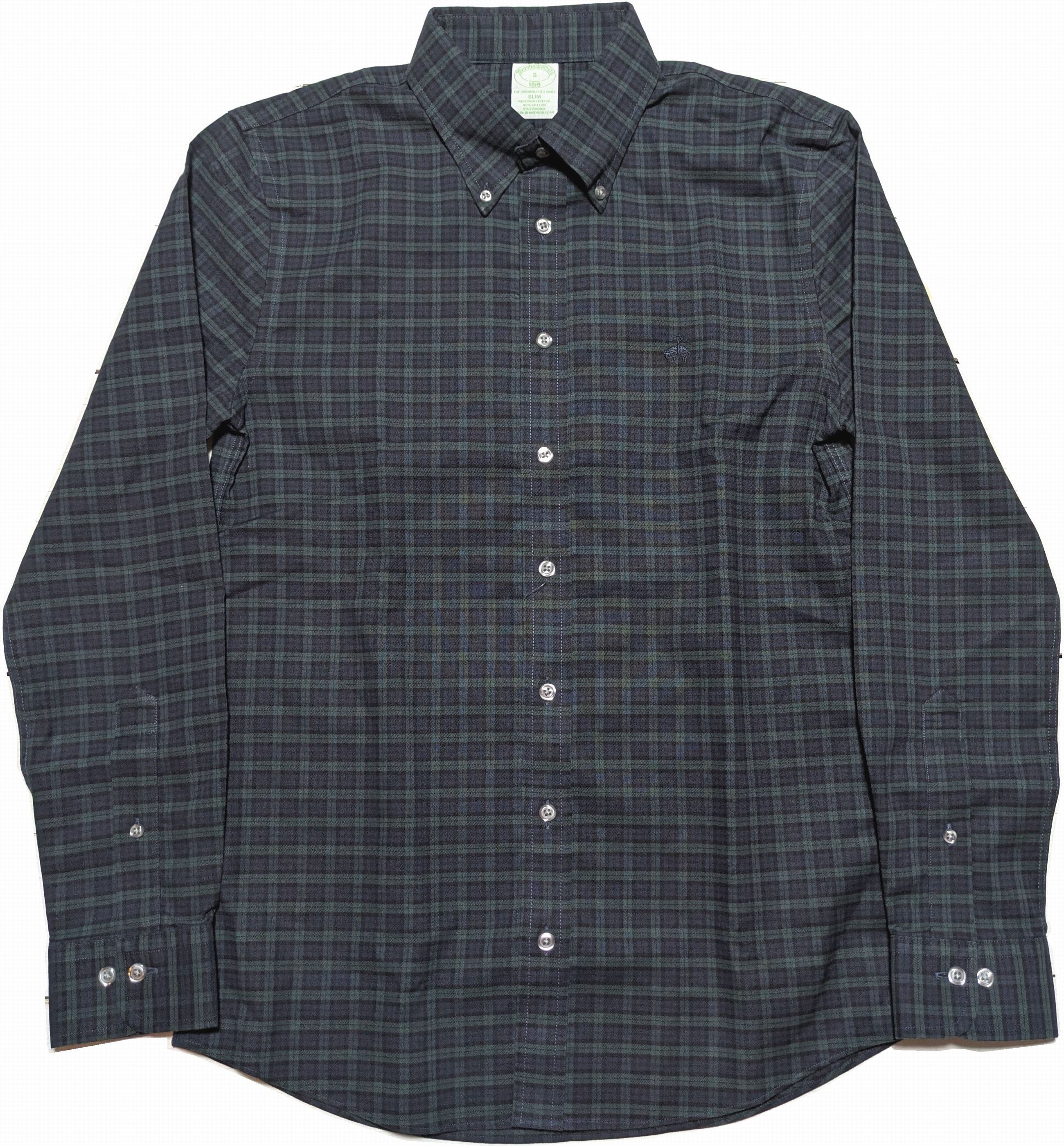 長袖 ワンポイント ボタンダウンシャツ チェック ブラックウォッチ メンズ Brooks Brothers 058