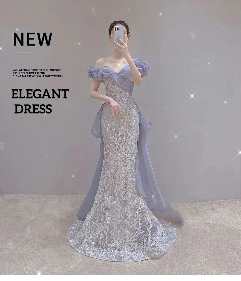 【限定大特価】NEW2026レディースドレス ウェディングドレス 結婚式 宴会 上品 きれいめ 高級感 ロングドレス 花嫁ドレス イブニングドレス 礼服 司会 音楽会 成人式 忘年会 着痩せ フィッシ