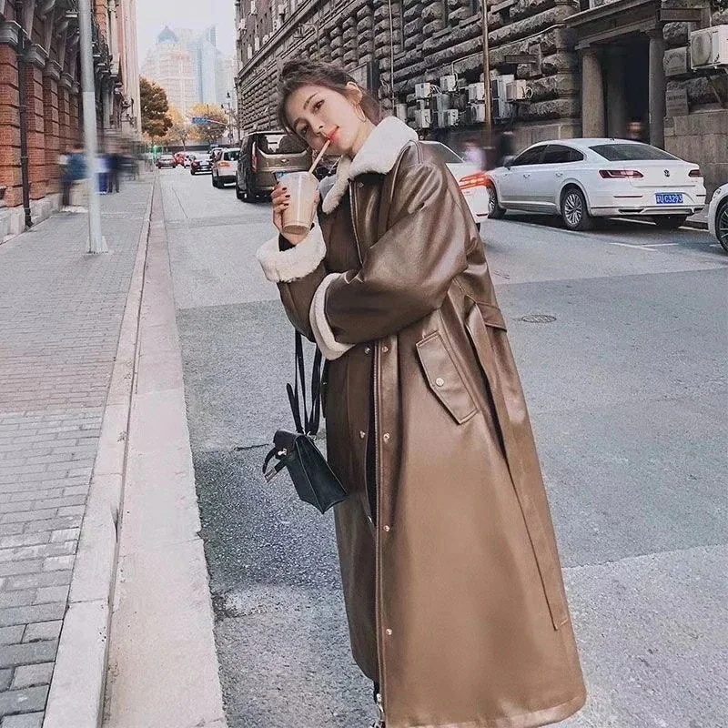 レザーコート ジャケット レディース 裏起毛 厚手 暖かい 防寒 ロング丈 PUレザー シンプル 革ジャン レザージャケット シンプル ベーシック フェイクレザー 秋アウター バイクジャケット 韓国フ