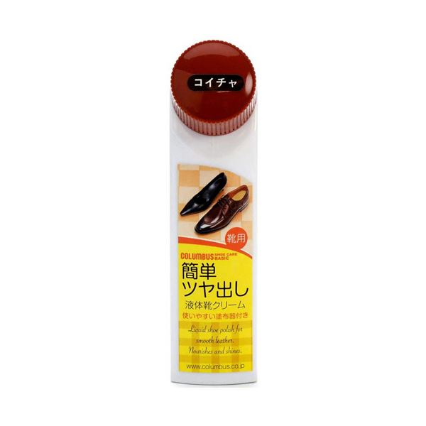 （まとめ） コロンブス液体靴クリーム ベーシック リキッド コイチャ 40ml 1個 [x5セット]
