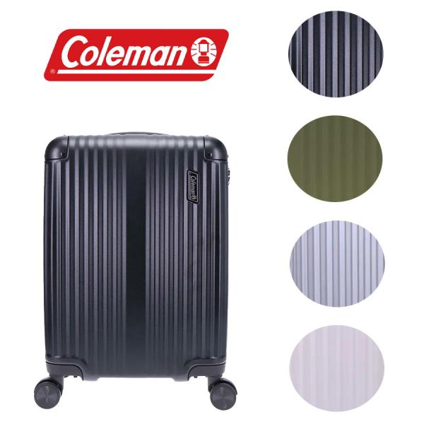 【Coleman】 14-69 PC100 キャリー 38-46L スーツケース 拡張機能付き ダブルホイール ユニセックス 出張 宿泊 旅行 大容量 ジッパータイプ プレゼント ブラック