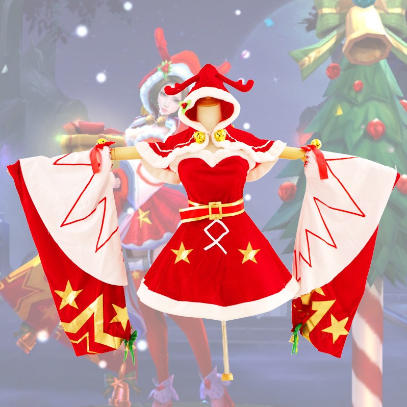 農薬ミンク蝉コスプレクリスマス恋歌コスプレ服ミンク蝉皮膚カップル服