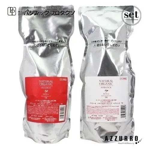 パシフィックプロダクツ アブリーゼ ナチュラル オーガニック シャンプー TR 600ml ナチュラル オーガニック ヘアパック TR 600g 合計2点セット【宅急便対応】【翌日着対応】