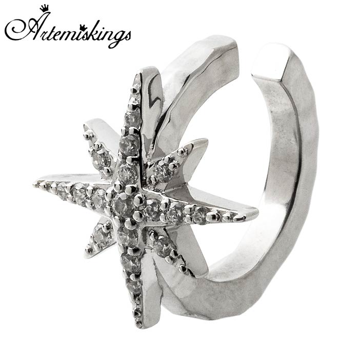 アルテミスキングス ARTEMIS KINGS ノーススター シルバー イヤーカフ 片耳用 キュービックジルコニア 星 ギフト プレゼント シルバー アクセサリー AKE0092 8,316円