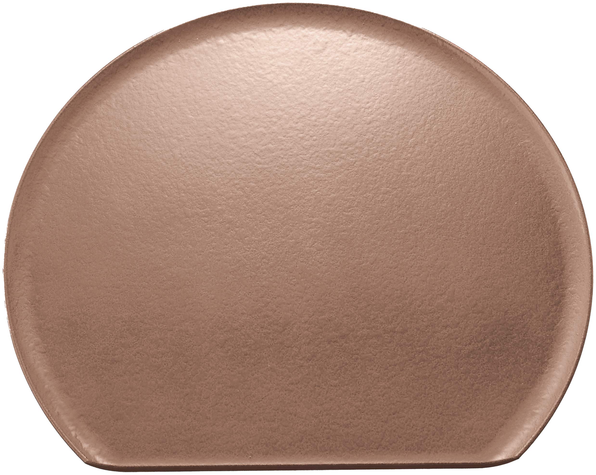 お盆 トレー OL-60-14 尺4浪漫半月盆 タタキ銅SL/裏黒塗