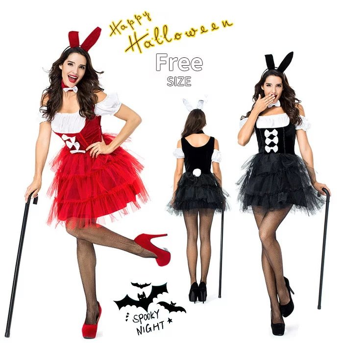 ハロウィン 仮装 大人 コスプレ レディース バニー コスチューム 魔女 ドレス チュチュ　巫女 変装 大人用　コウモリ　コスチュームゾンビ コスプレ 衣装 イベン