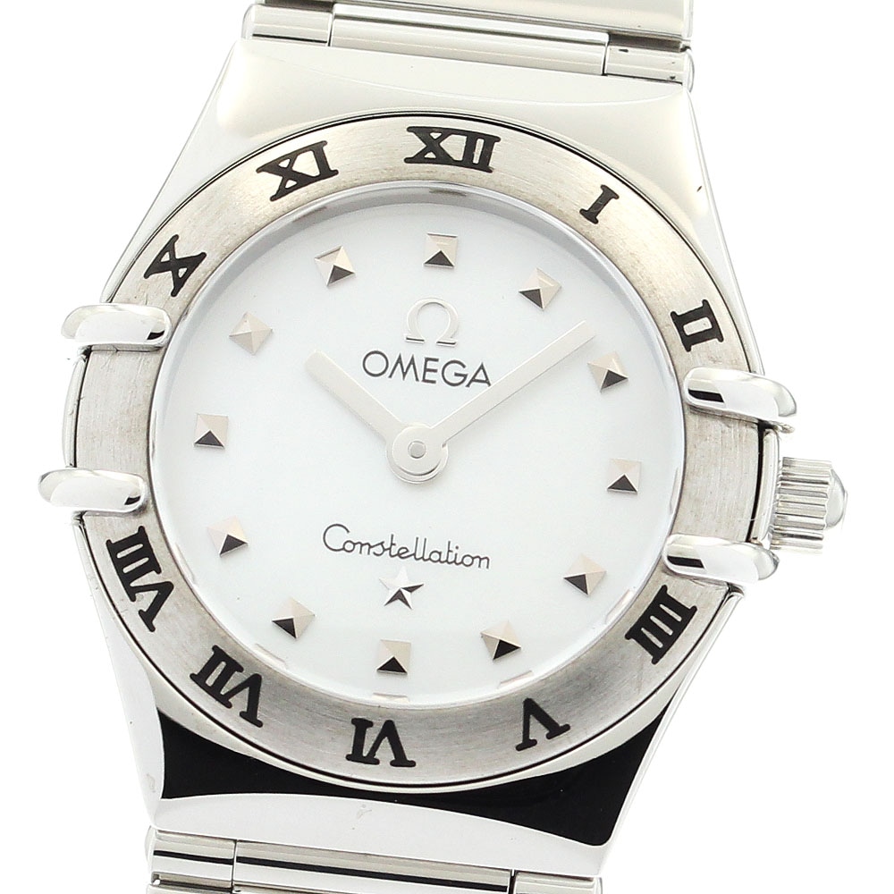 オメガ OMEGA 1561.71 コンステレーション ミニ マイチョイス シェル文字盤 クォーツ レディース 美品 _886611【中古】