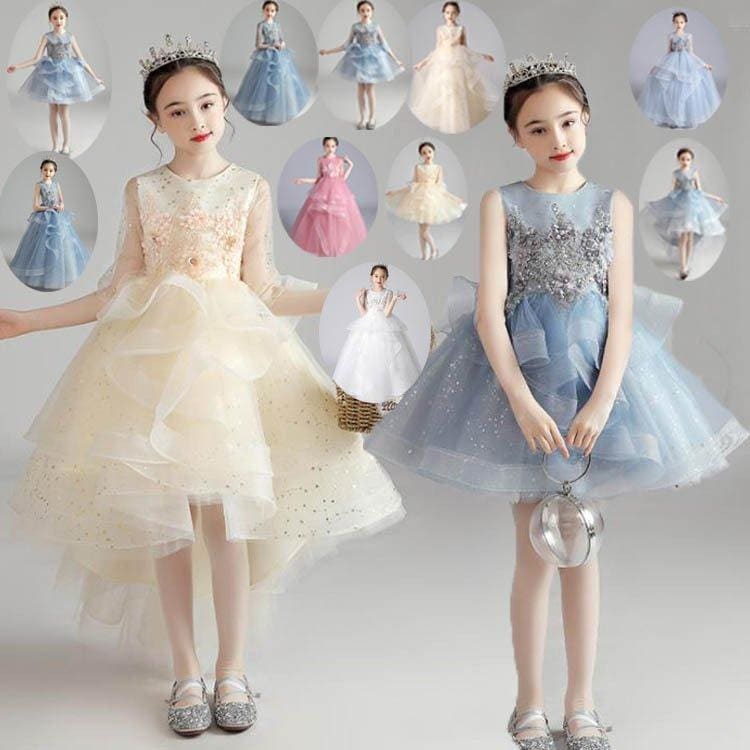 子供ドレス 女の子 花 チュール ワンピース ロング/ショート 子ども ドレス フォーマル 七五三 ピアノ発表会 ジュニアドレス 演奏会 結婚式 七五三 入学式 5,343円