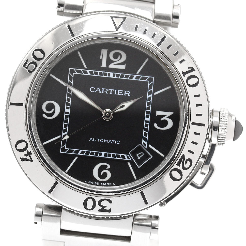 訳あり カルティエ CARTIER W31077M7 パシャ シータイマー デイト 自動巻き メンズ _935267【中古】
