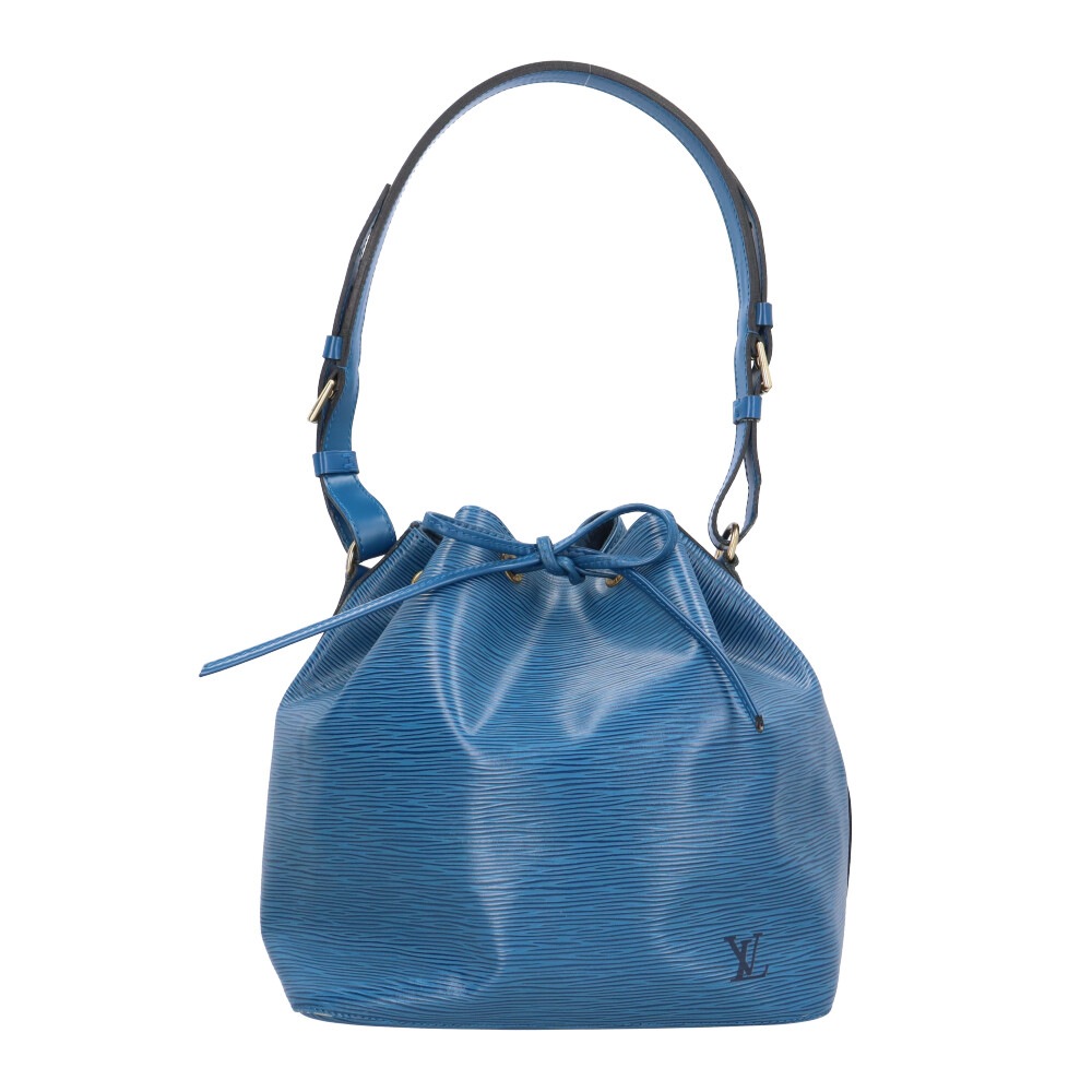 ルイヴィトン プチノエ エピ ショルダーバッグ エピレザー M44105 ブルー LOUIS VUITTON 中古