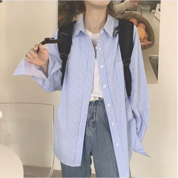 トップス ブラウス カットソー 袖あり 長袖 襟付き 快適 着心地 かわいい 大人可愛い シンプル カジュアル 大人 おしゃれ お洒落 レトロ 大人女子 こなれ感 ラフ ラブリー キュート ルーズ 5,206円