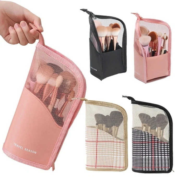 【1つ買うと10つ無料】化粧ポーチポーチ 化粧ポーチ レディース ブラシポーチ コスメバッグ 化粧バッグ トラベルポーチ メイクポーチ メイクブラシ収納 大容量 防水 ブラック ピンク かわいい コン