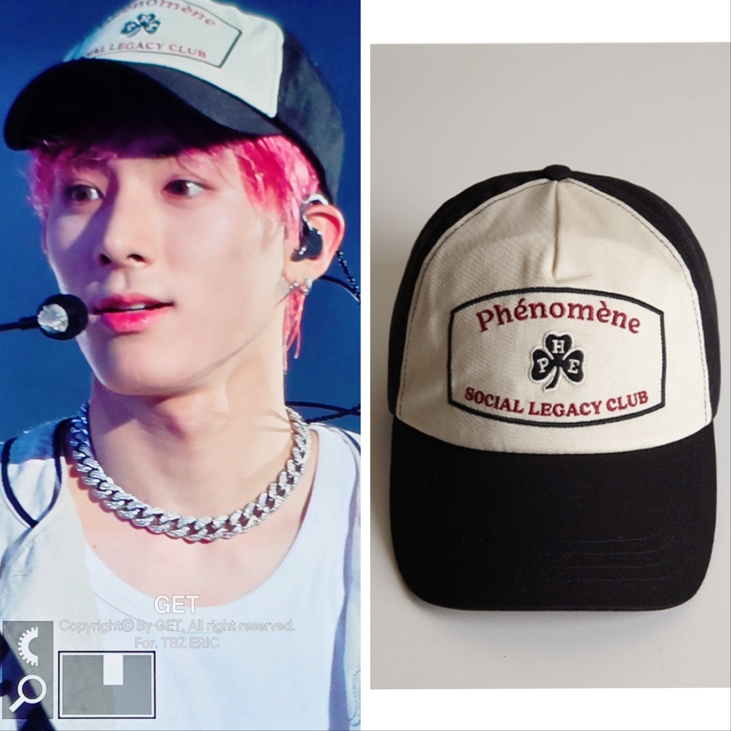 [PHENOMENE] THE BOYZ エリック 着用 Phenomene Two Tone Ball Cap