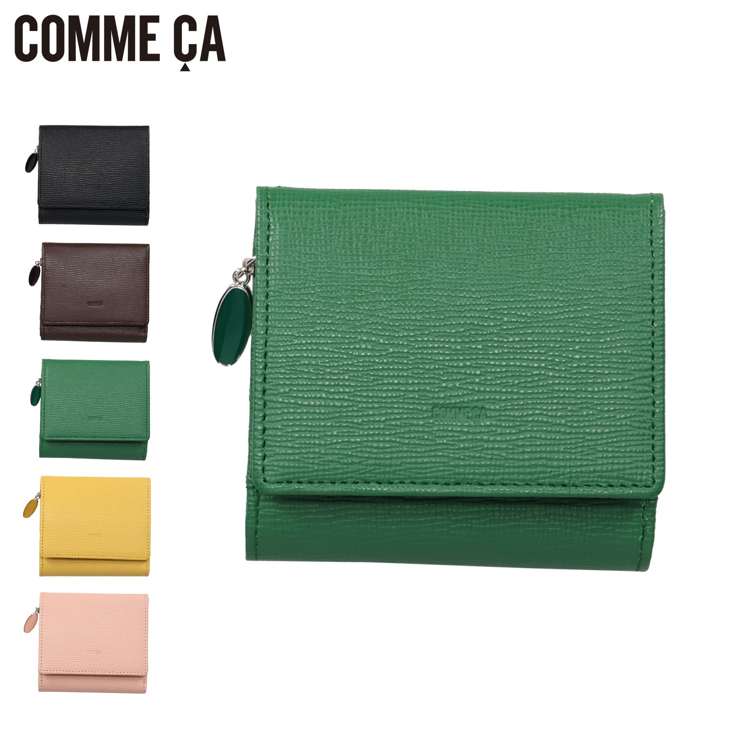 財布 二つ折り レディース 本革 コンパクト シュリー ブラック ブラウン グリーン イエロー ピンク 黒 74695