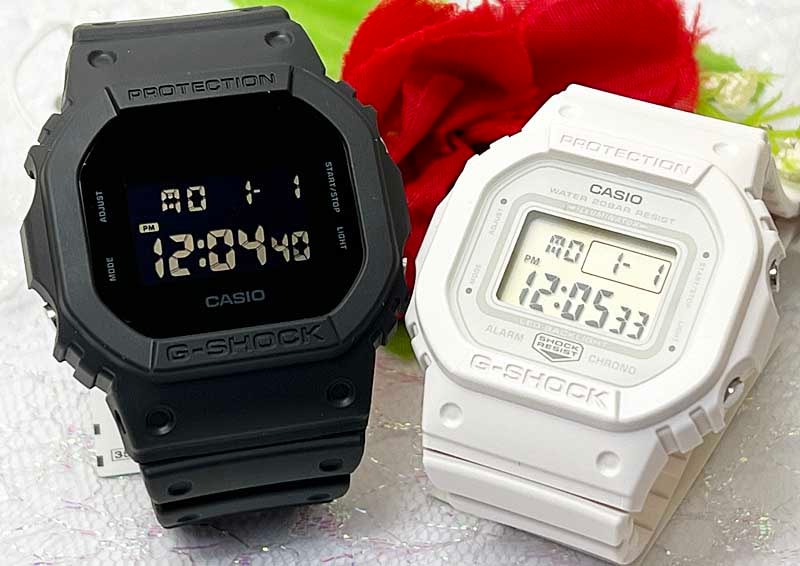 恋人たちのGショック ペアウオッチ G-SHOCK ペア腕時計 カシオ DW-5600UBB-1JF GMD-S5600BA-7JFプレゼント ギフト クリスマス　誕生日 御祝い還暦 銀婚式　結