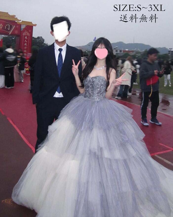 高品質新入 ロングドレス 高級感 花嫁ドレス カラードレス 撮影用のワンピース 韓国風 前撮り 同窓会 イブニングドレス パーティードレス お姫様ドレス ドレス セクシー 発表会 スレンダー 上品 エ