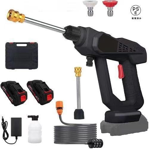 高圧洗浄機 コードレス 充電式 ハンディ 専用ケース付き 洗車 外壁掃除 水道 コンセント 不要 持ち運び便利 ベランダ 網戸 クルマ 外壁 キレイ 夢グループ22