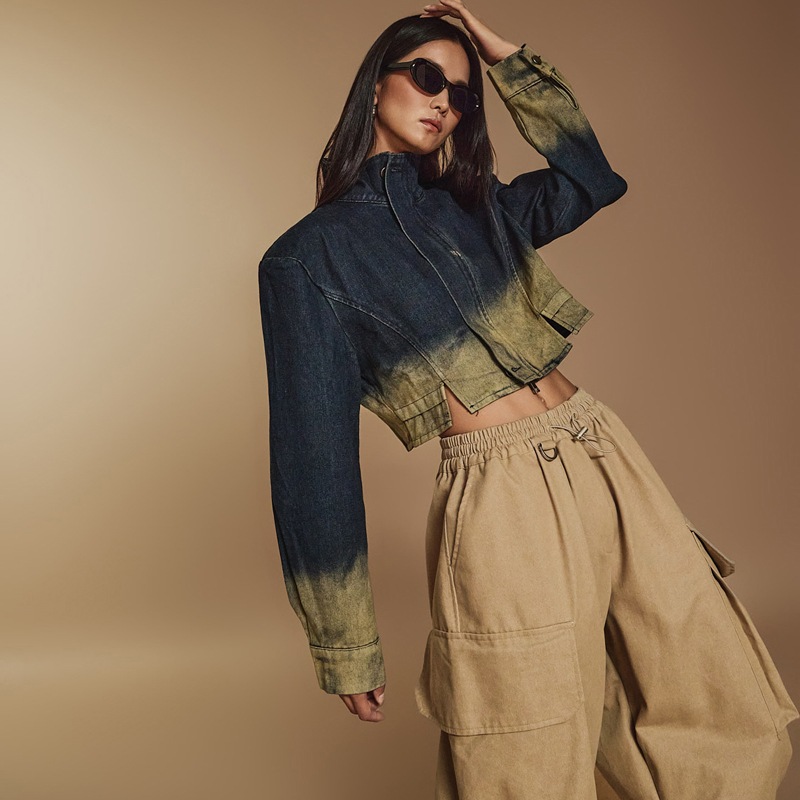 J2372 グラデーション デニム ジャンパー 8,424円