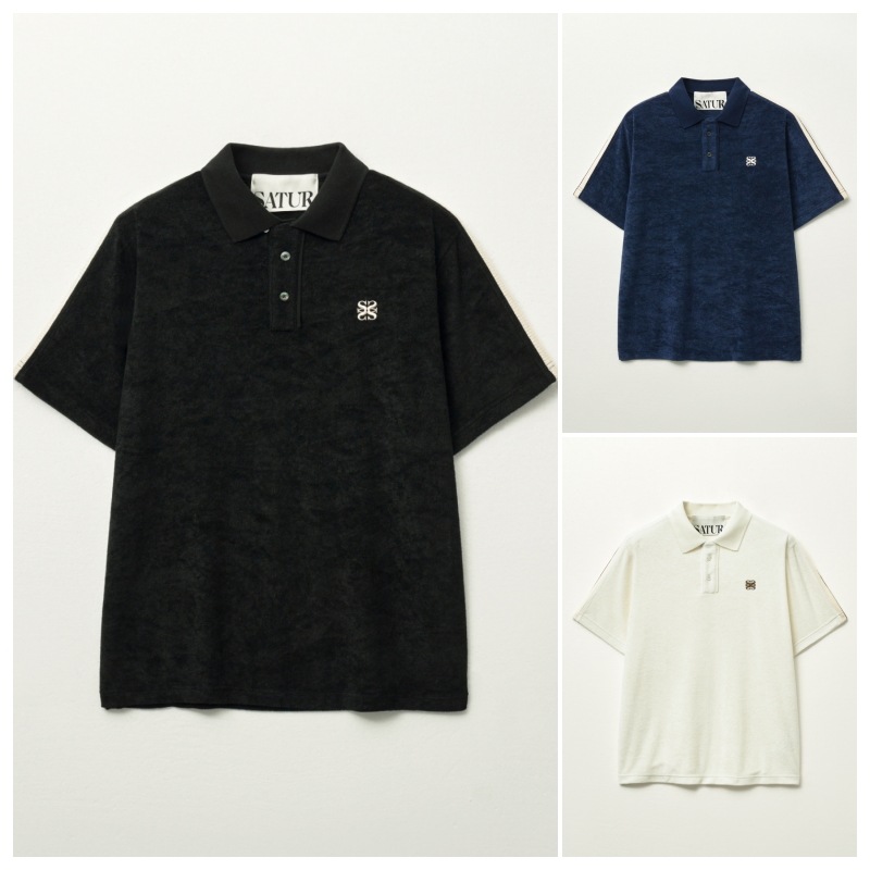 【SATUR】 LATON TERRY PIQUE POLO T-SHIRT : 3COLORS