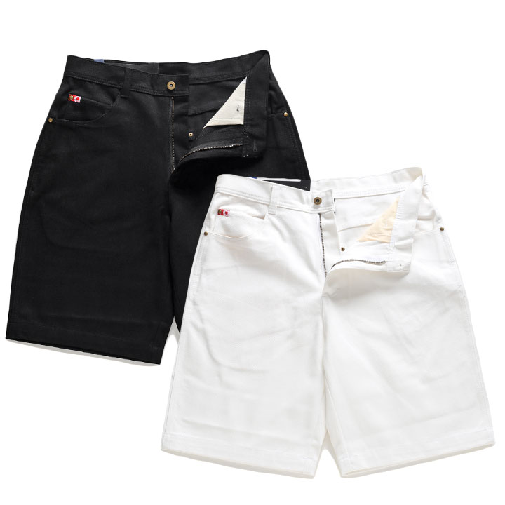 SOUTH POLE ハーフパンツ デニム メンズ 春夏用 黒 白 大きいサイズ サウスポール ジーパン Gパン ゆったり 太め パンツ バギーパンツ 極太 おしゃれ